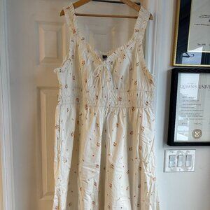 White cotton milkmaid summer dress